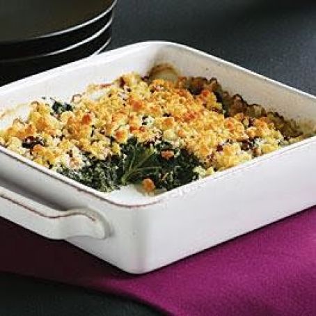 Creamy Winter Greens Gratin