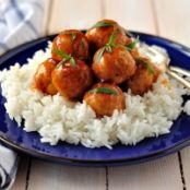Chia Seed Pork Meatballs With Spicy Ginger-Soy Glaze