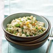 Minty Bulgur Wheat and Peach Salad