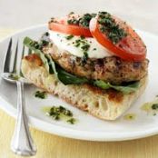 Open-Face Pesto-Chicken Burgers
