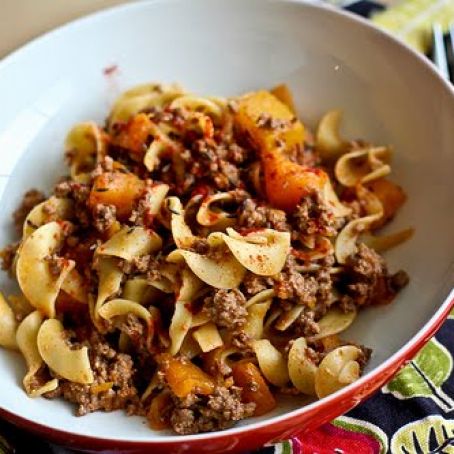 Butternut Squash Turkey Stroganoff