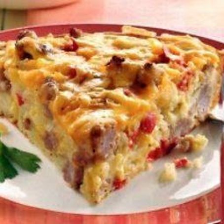 Impossibly Easy Sausage Breakfast Pie