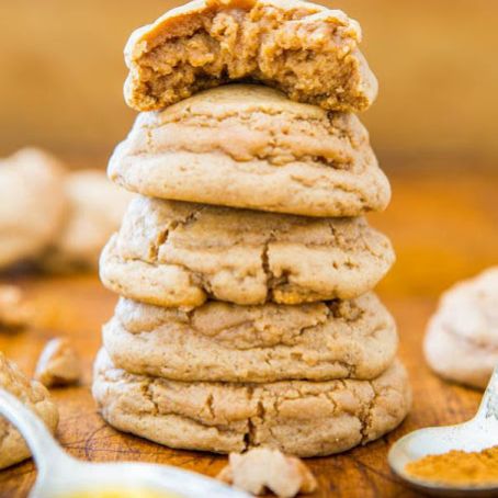 Soft and Puffy Pumpkin Spice Honey Cookies