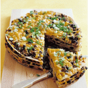Tortilla and Black Bean Pie