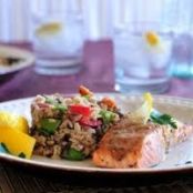 Salmon and Wild Rice Napoleon