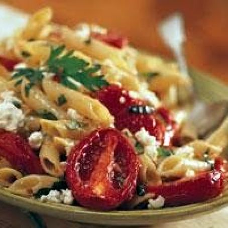 Mostaccioli with Roasted Tomato and Garlic (Cooking for 2)