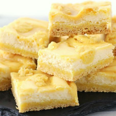 Triple Lemon Cheesecake Swirl Bars