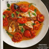 Chicken with Herb-Roasted Tomatoes and Pan Sauce