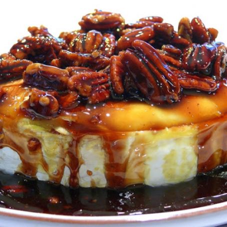 Kahlua-Pecan-Brown Sugar Baked Brie