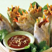 Crunchy Peanut Spring Rolls