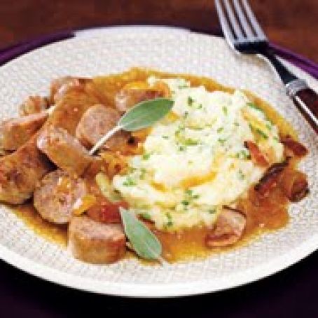 Cider-Braised Sausages