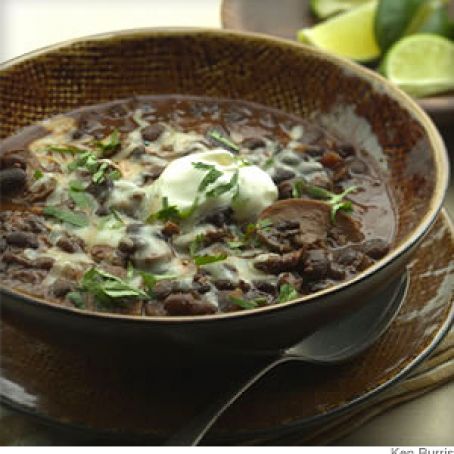 Slow-Cooker Black Bean-Mushroom Chili