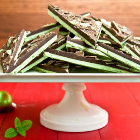 Grasshopper Chocolate Bark