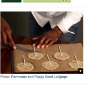 Parmesan and Poppy Seed Lollipops