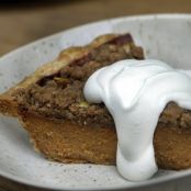Pumpkin pie with pecan brown butter streusel