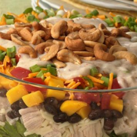 Layered Caribbean Chicken Salad