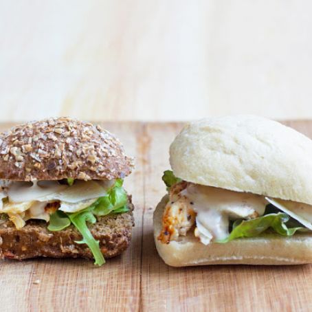 Chicken Caesar Sliders wrapped in Parma Ham with caesar dressing