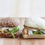 Chicken Caesar Sliders wrapped in Parma Ham with caesar dressing