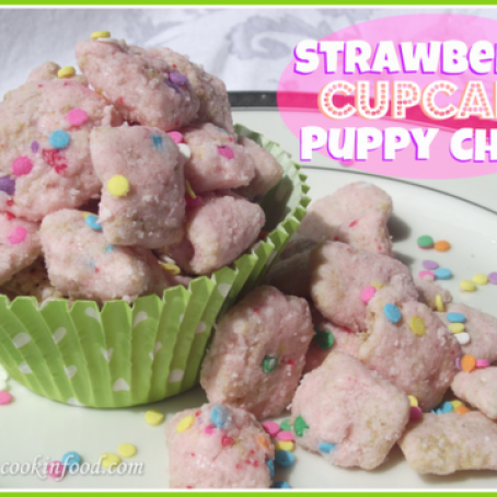 Strawberry Cupcake Puppy Chow