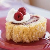 Almond Jelly Roll with Raspberry Filling