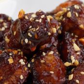 PORK - Fragrant Deep-fried Pork With Sesame And Peanut Sauce