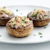 Healthified Cheese and Bacon Stuffed Mushrooms