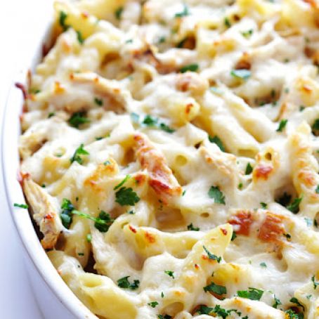 Chicken Alfredo Baked Ziti