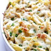 Chicken Alfredo Baked Ziti