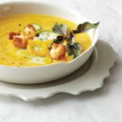 Chilled Peach Soup with Fresh Goat Cheese