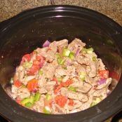 SLOW COOKER PEPPER STEAK