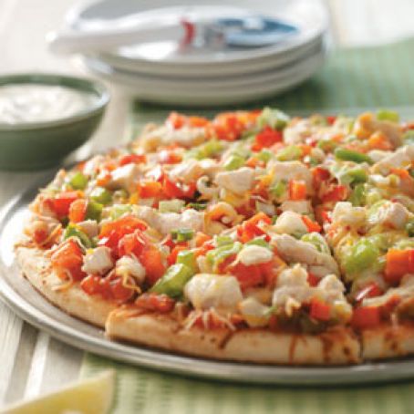Salsa Chicken Fajita Pizza Recipe