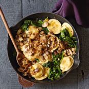 Cheese Ravioli with Mushrooms and Spinach