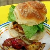 Chicken Cordon Bleu Burgers (Rachael Ray)