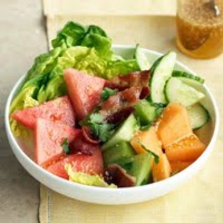 Melon Salad with Sweet Sesame Dressing