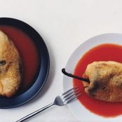 Cheese-Stuffed Poblanos with Tomato Sauce