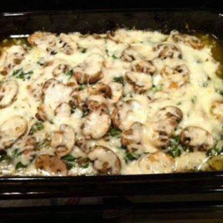Chicken, Cheese and Mushrooms