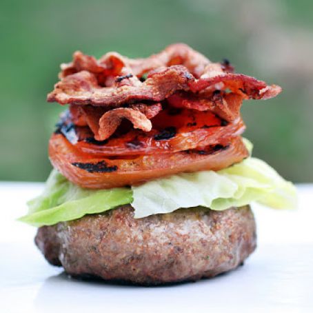 Bison Bacon Lettuce and Tomato Burger