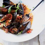 Mussels with Merguez Sausage