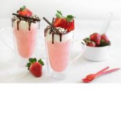 Microwave Strawberry Cream Mug Cake for Two