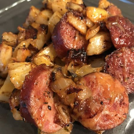 Oven Roasted Smoked Sausage Potatoes