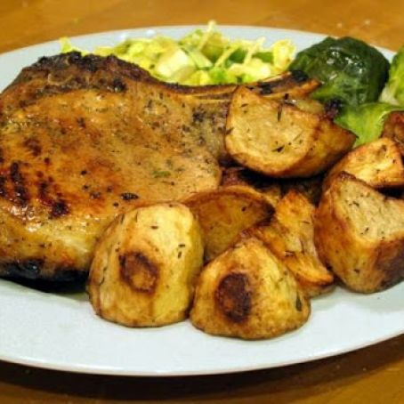 Grilled Pork Chops with Herb Rub