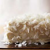 Coconut Cake with Saffron Cream