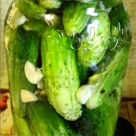 Easy Refrigerator Kosher Garlic-Dill Pickles