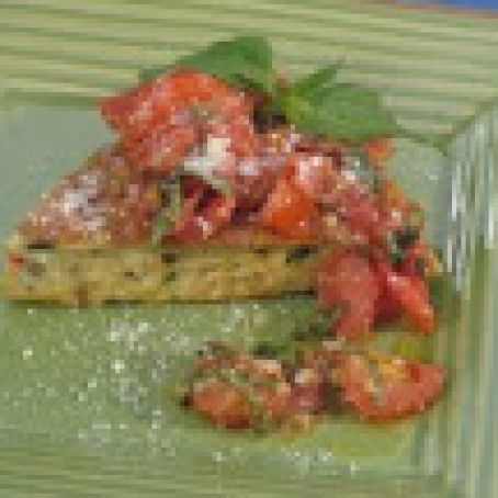 Frittata with Peppers and Onions with Roasted Cherry Tomato Sauce