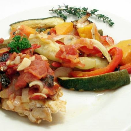 Escalivada and Pollo A La Española