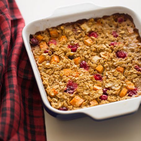 Persimmon & Cranberry Baked Oatmeal