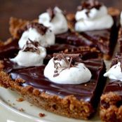 Dark Chocolate Ganache Pie with a Biscoff Cookie Crust