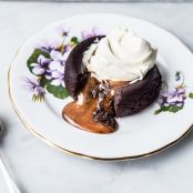 Salted Caramel Filled Molten Chocolate Cakes