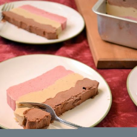 Vegan Layered Neapolitan Ice Cream Cake