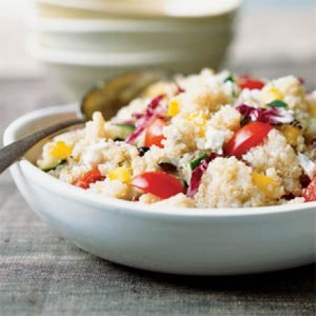 QUINOA-Colorful Quick Quinoa Grecian Salad